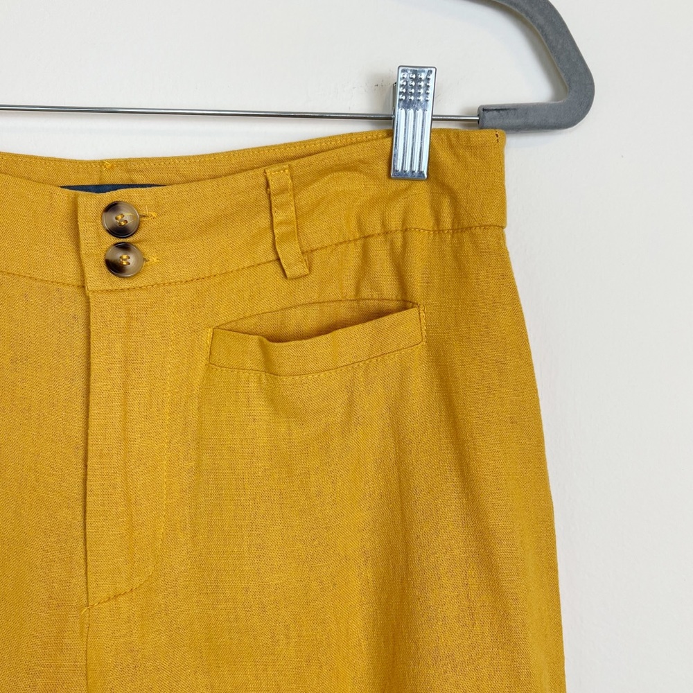 Modcloth New Opportunity Linen Blend Crop Pants Trousers 8 - Picture 4 of 5